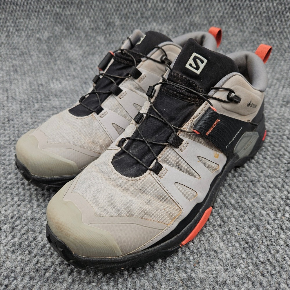 Salomon Womens 8 Gray X Ultra 04W Hiking Shoes Gore-Tex Waterproof Trail Outdoor